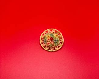 Vintage Occupied Japan Floral Brooch