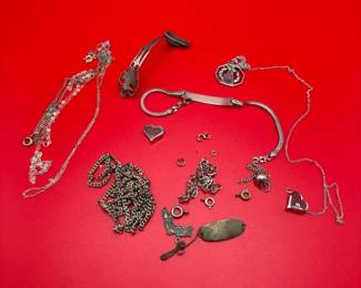 Sterling Silver Broken Jewelry Lot