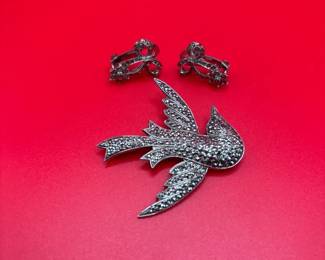 Sterling Silver And Rhinestones Jewelry Combo