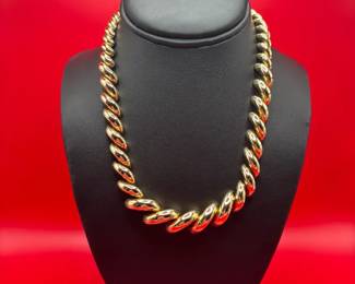 06 Solid 14K Yellow Gold San Marco Necklace