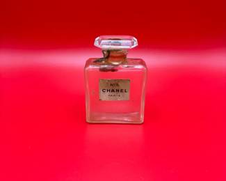 Vintage Chanel Paris Perfume No 5 Glass Bottle