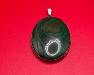 Silver Malachite Pendant