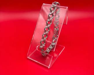 Sterling Silver Bracelet With Open Box Clasp
