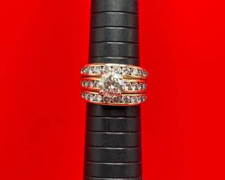  01 14K Yellow Gold Custom Made Diamond Ring WITH APPRAISALS