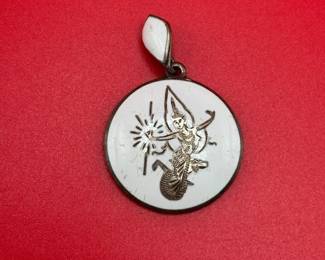 Vintage Sterling Silver Pendant Made In Siam