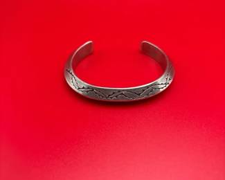 Vintage Native American Silver Cuff Bracelet