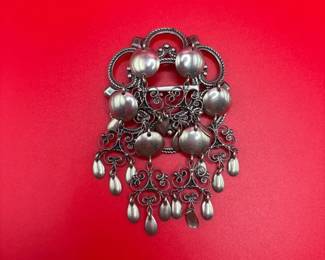 Vintage Scandinavian .830 Silver Brooch