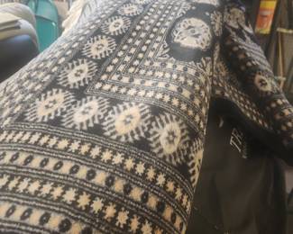 Rug - Gold, Black and Off White -  Approx.  7' x 12'