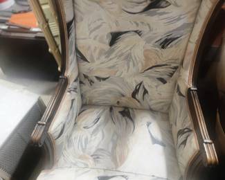Tall Wing Back Chair   by Baker