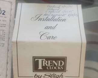Trend by Sligh of Grand Rapids, MI  Care Instructions and 2 keys