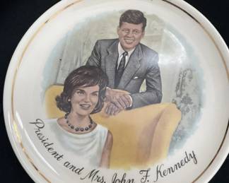 President & Mrs John F. Kennedy Collectible Plate