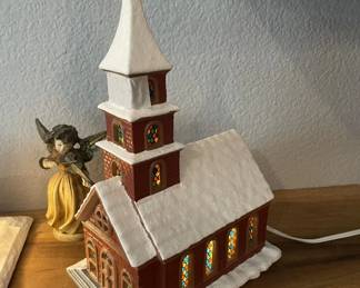 Lighted church