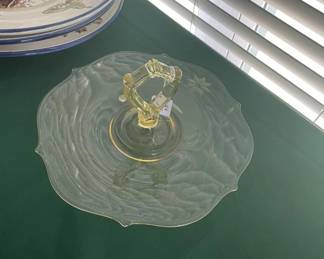 Depression Glass Tid Bit Tray