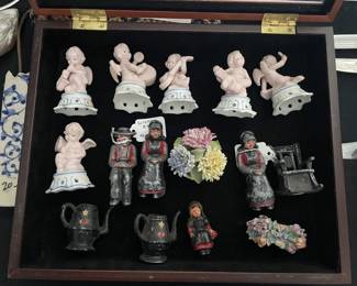 Collectible Cherubs, Cast Iron Salt/Peppers, misc