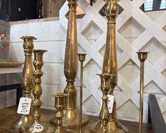 vintage brass candlesticks