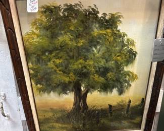 vintage framed oil painting