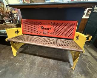 Shiner metal bench