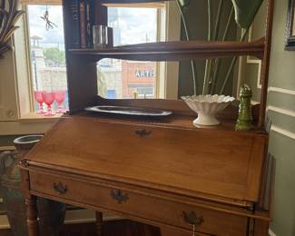 vinage wood secretary desk