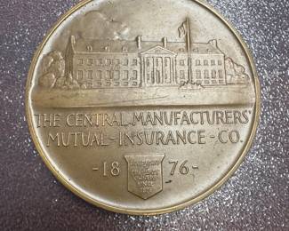 (pgasteelers1) Cent'l Mfg. Mutual Ins. Co. Dog "Chief" by Kiselewski 101 mm BZ🌠