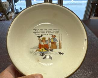 Vintage Baby Food Warmer: 1930s Nursery Rhyme Thermal Dish