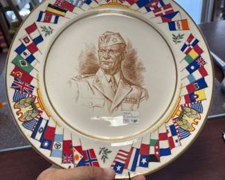 Allied Nations Commemorative General Eisenhower Plate by Old Colony China