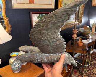 Weather vane mirror of eagle 