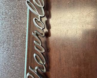 OEM GM Trunk/Deck Script Emblem w/Pins 1966-1968 Chevrolet Impala/Biscyane (907)