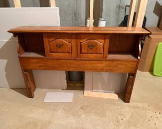 Full size mcm bookcase headboard and bed frame 