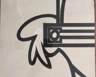 Michael Knigin 1967 ink brush drawing