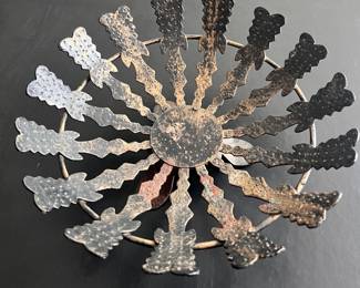 Vintage metal fruit bowl
