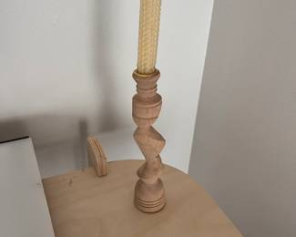 Hand lathed candlestick