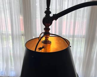Ralph Lauren brass floor lamp with articulating stand