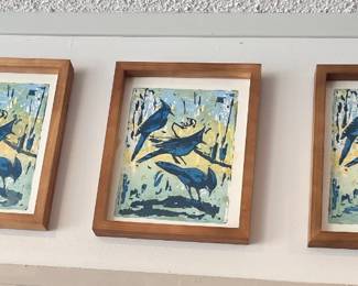 series of 5 1970s silkscreens CA artist