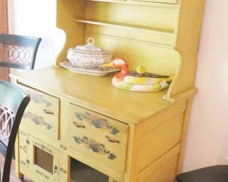 Stenciled farm house cabinet