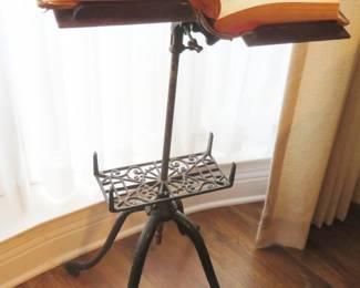 Victorian cast iron book stand