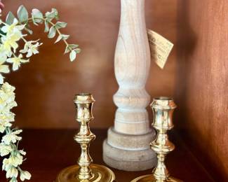 Brass candlesticks