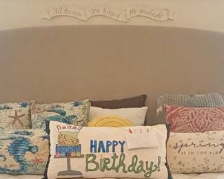 King upholstered headboard