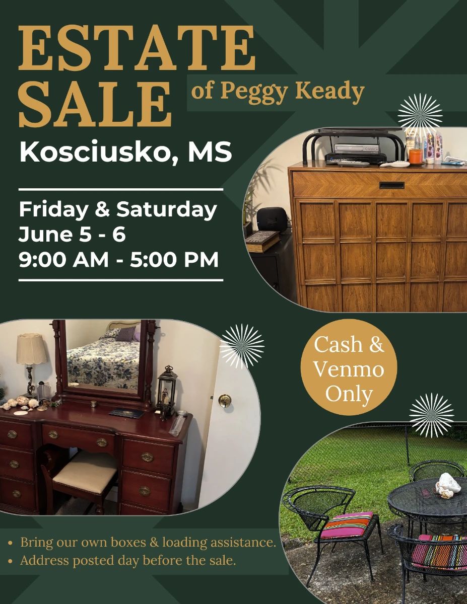 Peggy Keady Estate Sale no address FLYER