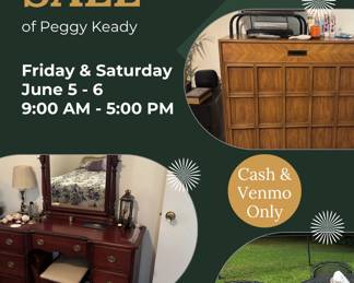 Peggy Keady Estate Sale with address
