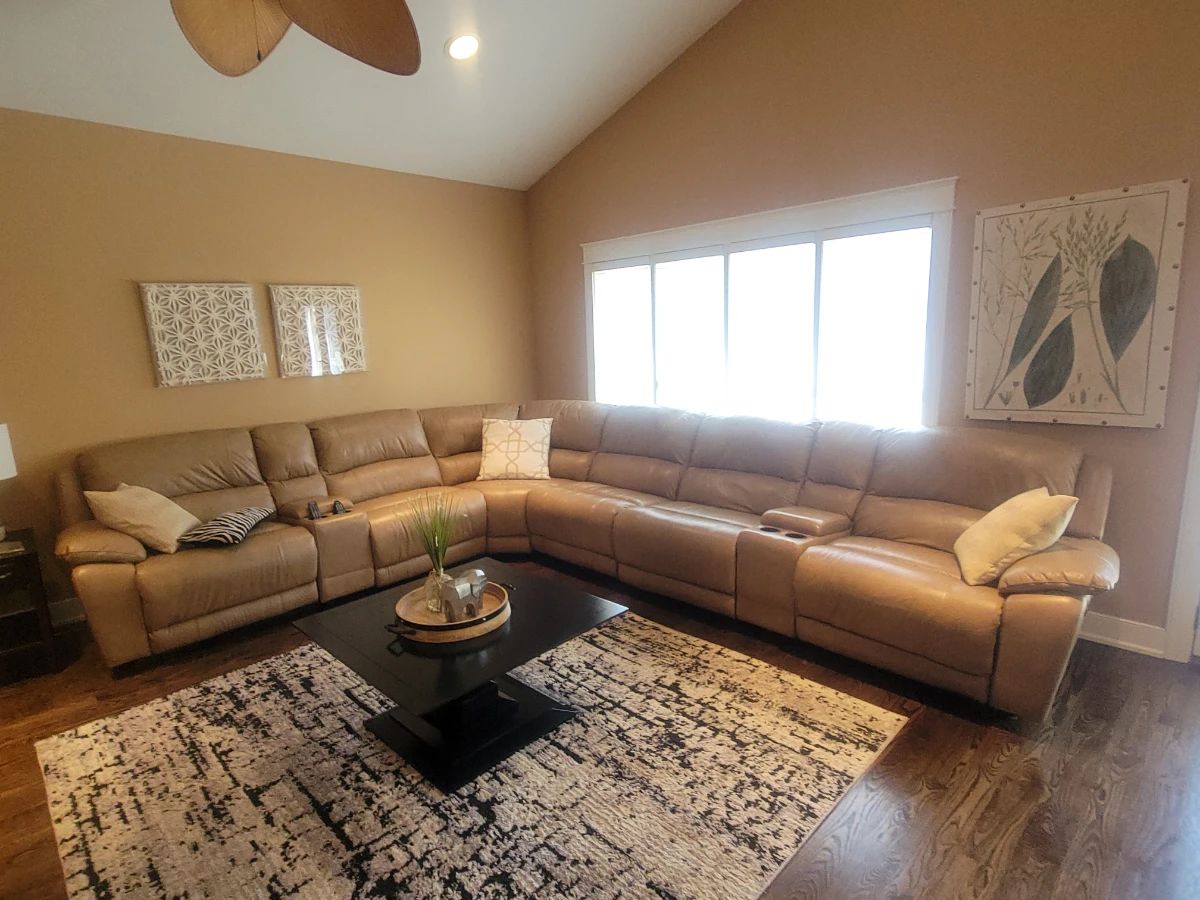 Cindy Crawford Home leather sectional