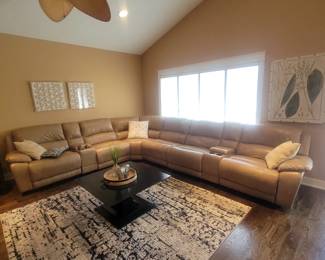 Cindy Crawford Home leather sectional