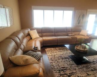 Cindy Crawford Home leather sectional