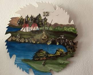 Saw blade clock
