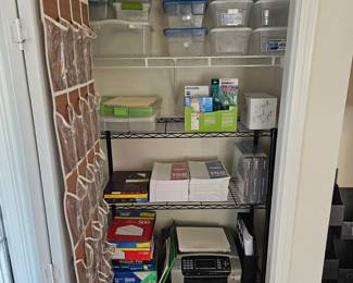 Lots of Totes and Office/School Supplies