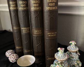Vintage books and Porcelain