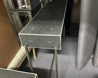 Black shagreen console table