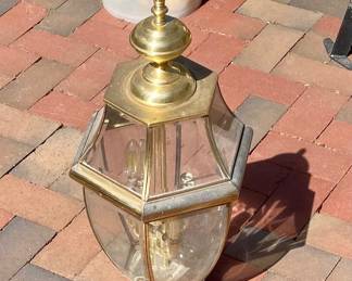 Outdoor brass lantern
