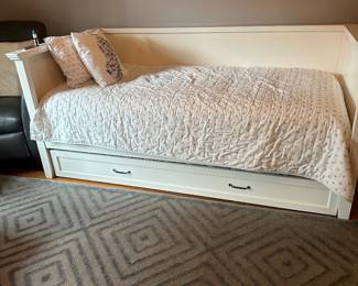 Pottery Barn twin bed with trundle