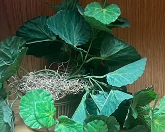 Artificial Begonia Plant with Decorative Pot
