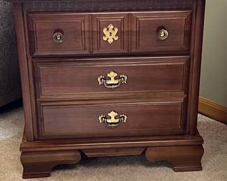 Vintage Bassett Furniture Eden House Collection Solid Cherry Nightstand